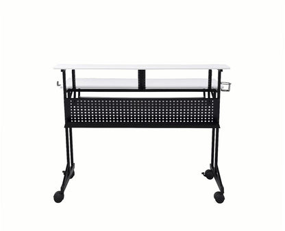 47" White and Black Computer Desk HomeRoots