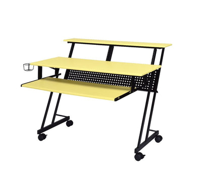 47" Yellow and Black Computer Desk HomeRoots