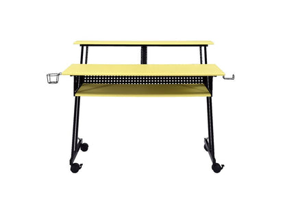 47" Yellow and Black Computer Desk HomeRoots
