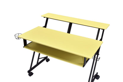 47" Yellow and Black Computer Desk HomeRoots