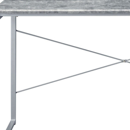 47" Gray and Black Writing Desk HomeRoots
