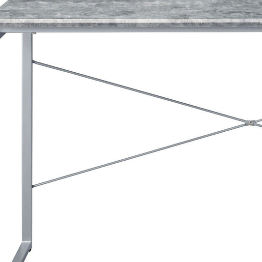 47" Gray and Black Writing Desk HomeRoots