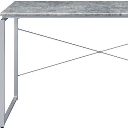47" Gray and Black Writing Desk HomeRoots
