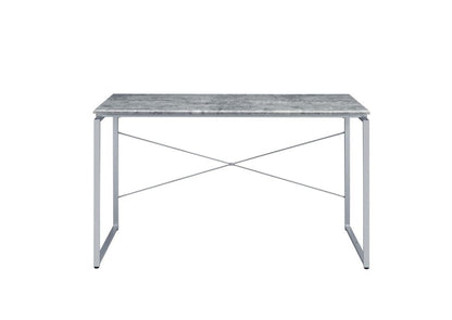 47" Gray and Black Writing Desk HomeRoots