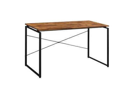 47" Brown and Black Writing Desk HomeRoots