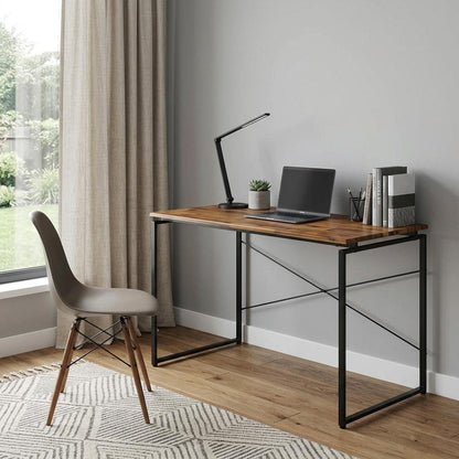 47" Brown and Black Writing Desk HomeRoots