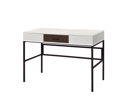 42" White and Black Writing Desk HomeRoots