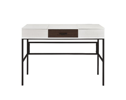 42" White and Black Writing Desk HomeRoots