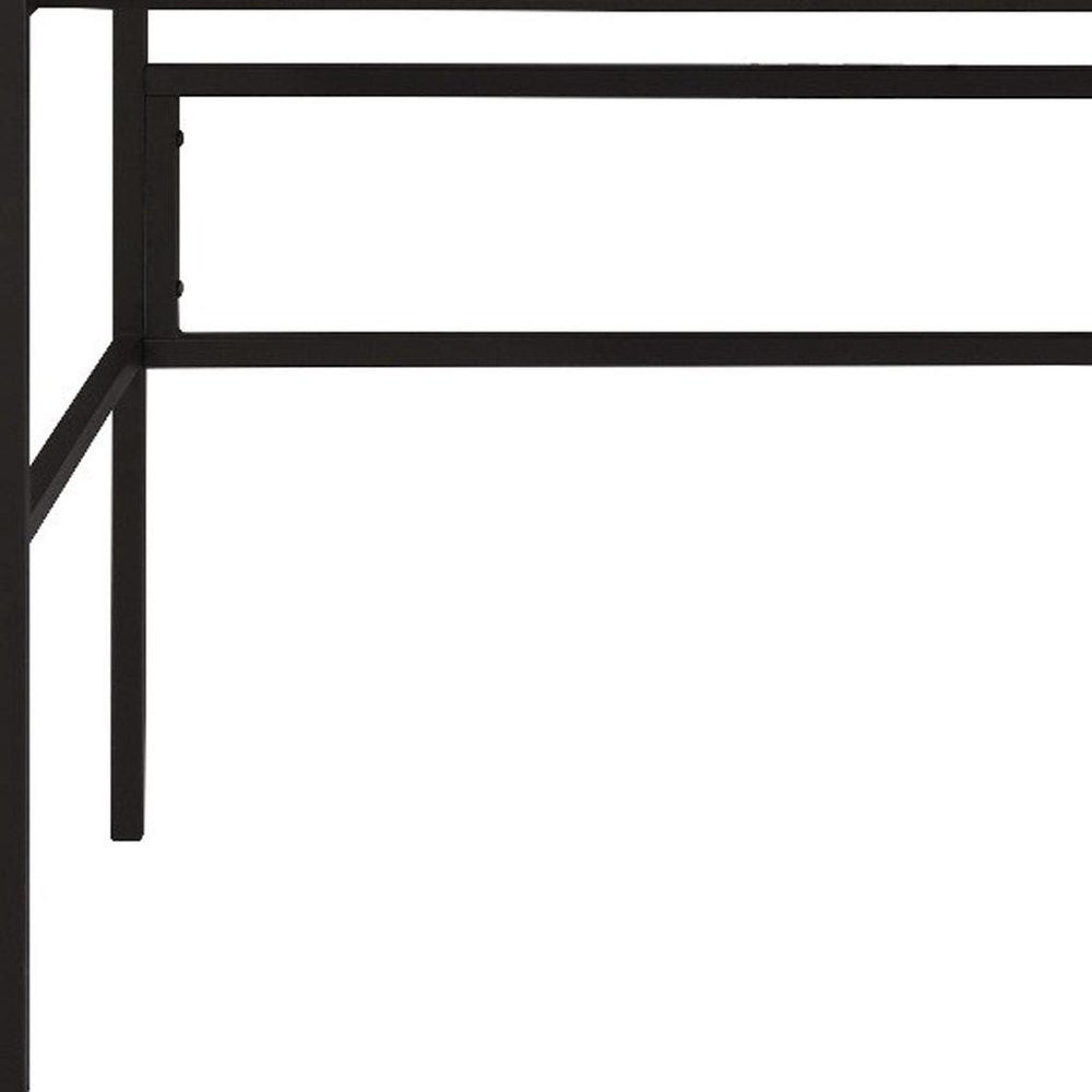 42" White and Black Writing Desk HomeRoots