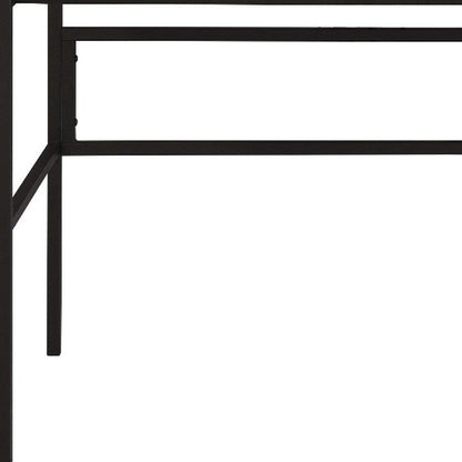 42" White and Black Writing Desk HomeRoots