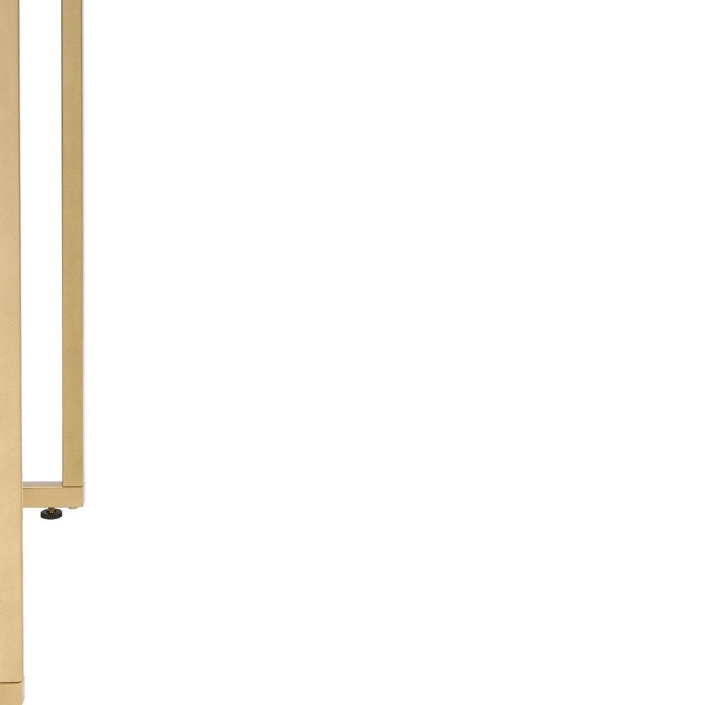 48" White and Gold Writing Desk — view 2