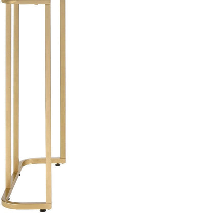 48" White and Gold Writing Desk HomeRoots