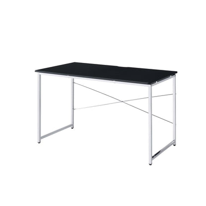 47" Black and Silver Writing Desk HomeRoots