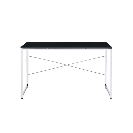 47" Black and Silver Writing Desk