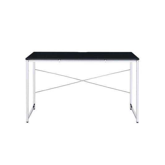 47" Black and Silver Writing Desk HomeRoots
