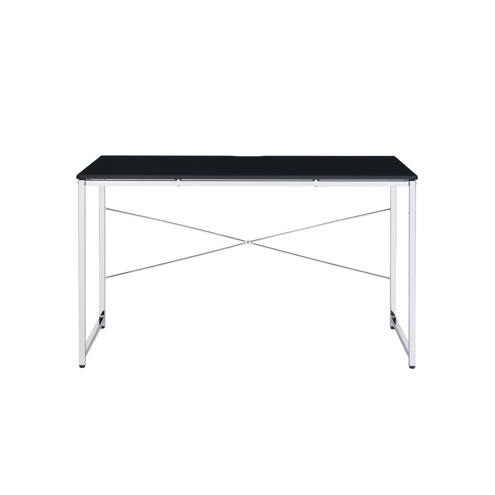 47" Black and Silver Writing Desk HomeRoots