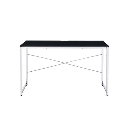 47" Black and Silver Writing Desk HomeRoots