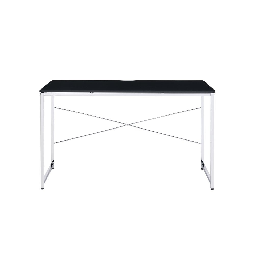 47" Black and Silver Writing Desk HomeRoots