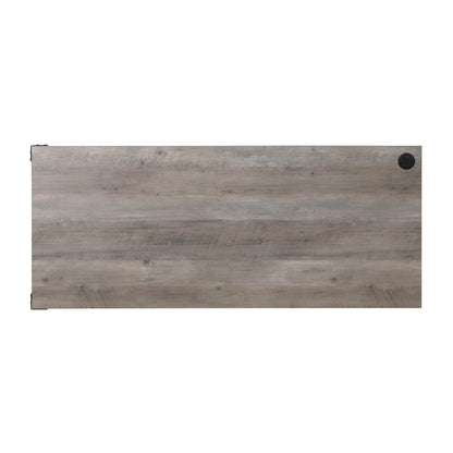 65" Gray and Black L Shape Writing Desk HomeRoots