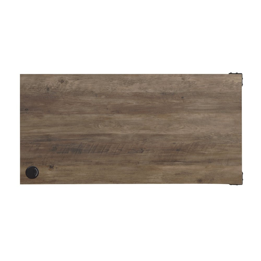 48" Brown and Black L Shape Writing Desk HomeRoots