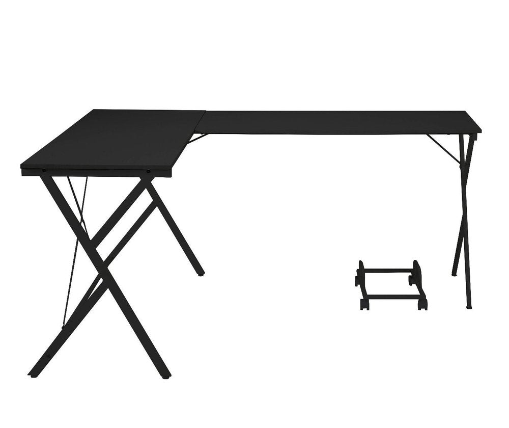 62" Black L Shape Computer Desk — view 2