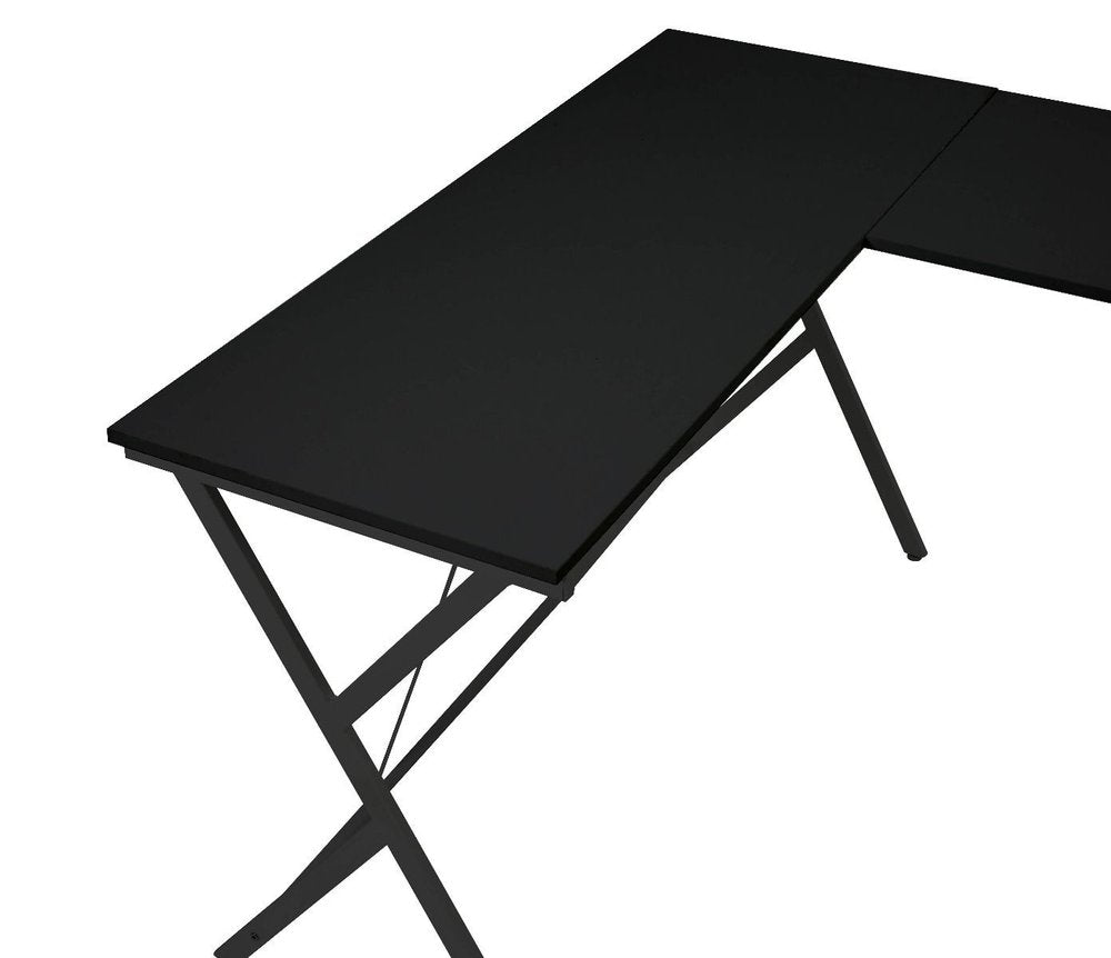 62" Black L Shape Computer Desk — view 3