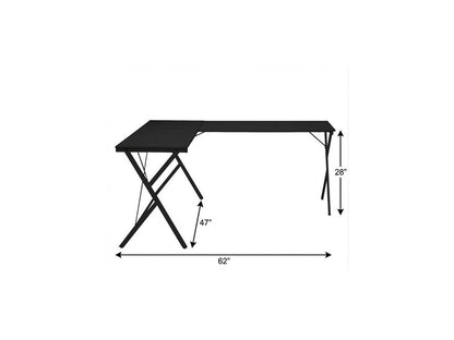 62" Black L Shape Computer Desk HomeRoots