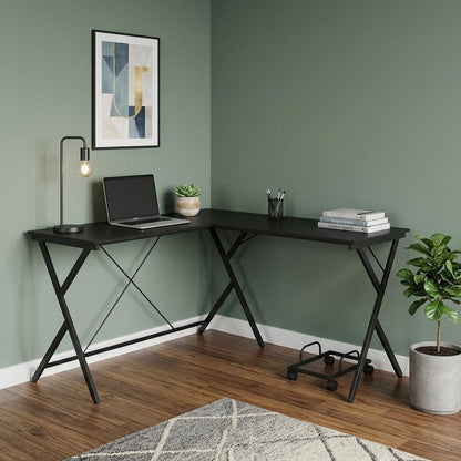 62" Black L Shape Computer Desk HomeRoots
