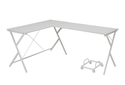 62" White L Shape Computer Desk HomeRoots