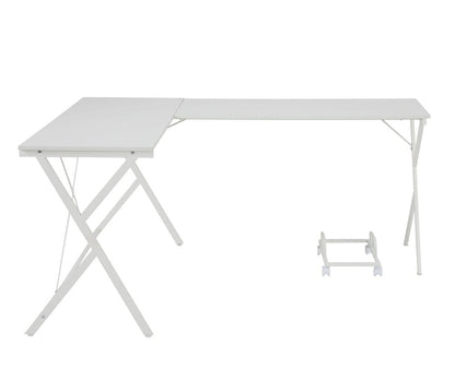 62" White L Shape Computer Desk HomeRoots