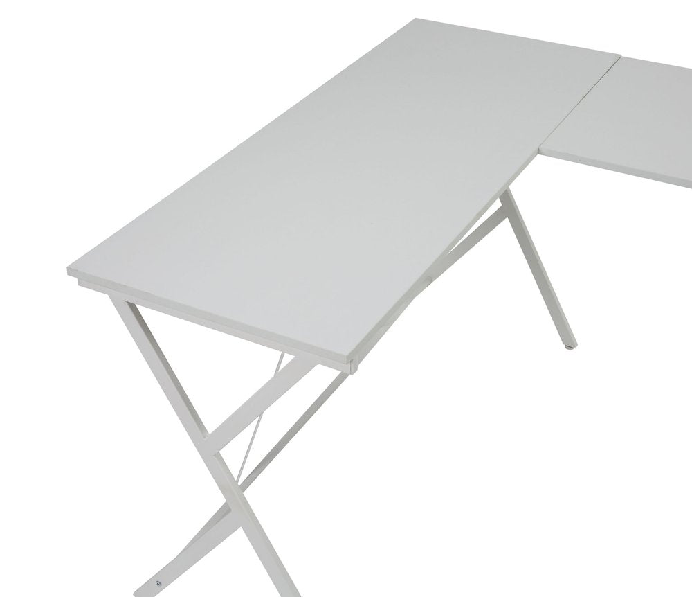 62" White L Shape Computer Desk — view 3