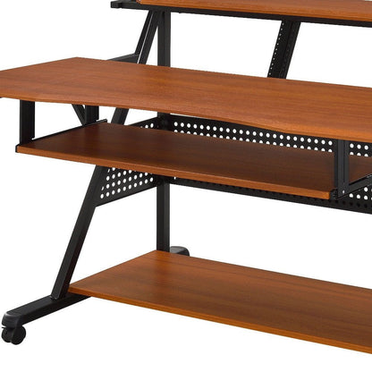 67" Brown and Black Music Desk HomeRoots