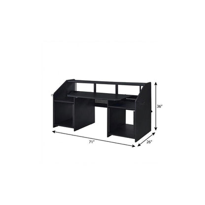 71" Black Music Desk HomeRoots