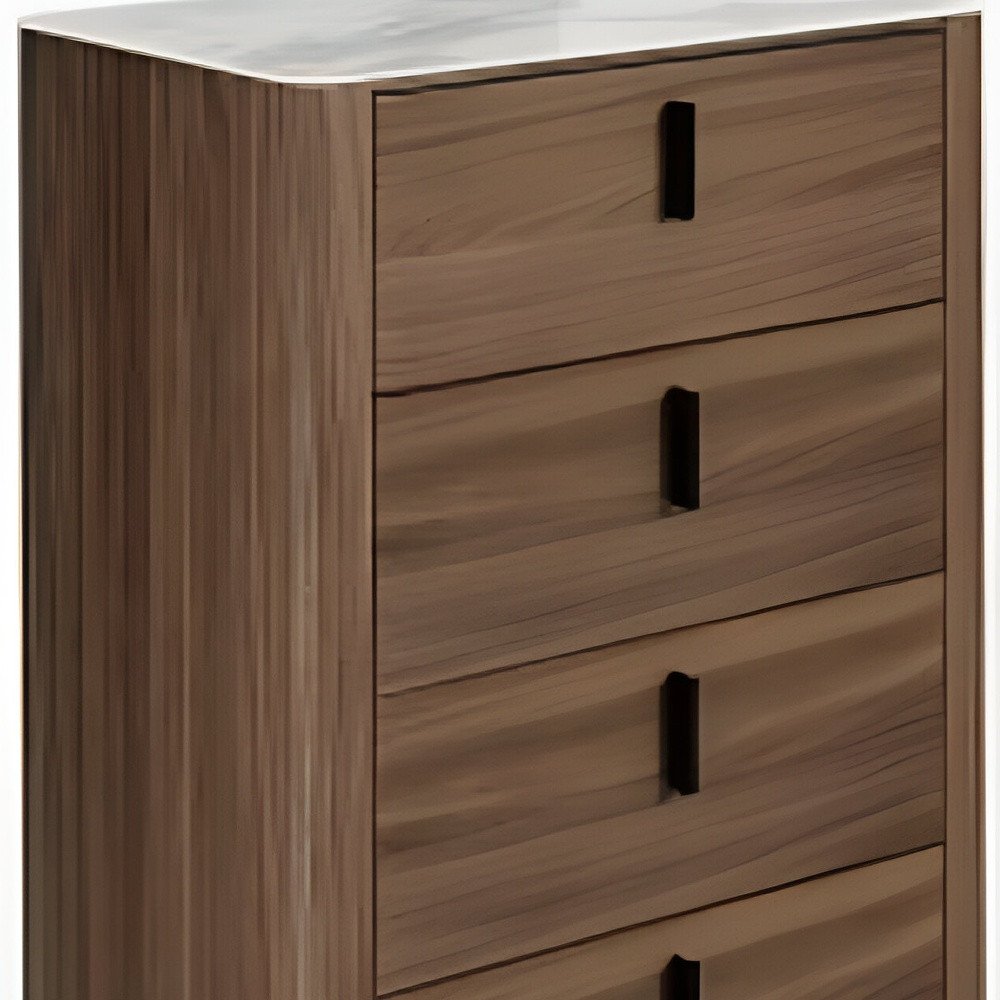 28" Black And White Wood Five Drawer Dresser HomeRoots