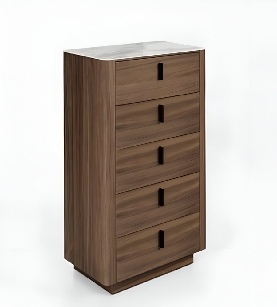 28" Black And White Wood Five Drawer Dresser HomeRoots