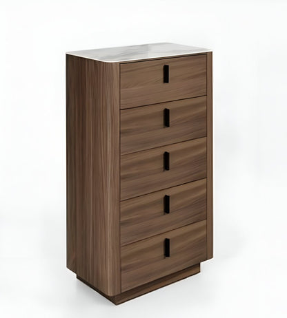 28" Black And White Wood Five Drawer Dresser HomeRoots