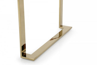 24" Champagne Gold and White One Drawer Nightstand HomeRoots