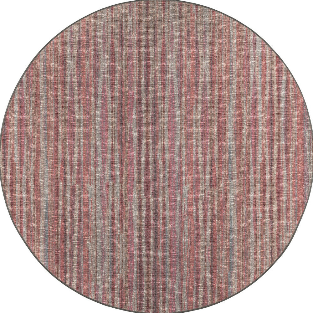 10' Pink Round Ombre Tufted Handmade Area Rug - 120.0" (L) x 168.0" (W) x 0.43" (H)