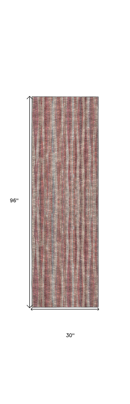 3' X 8' Pink Ombre Tufted Handmade Runner Rug