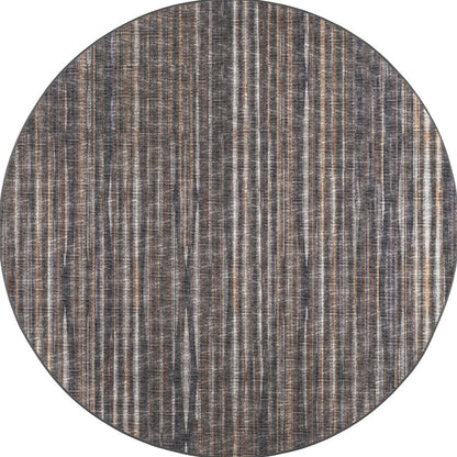 10' Brown Round Ombre Tufted Handmade Area Rug - 43" H x 120" W x 120" D