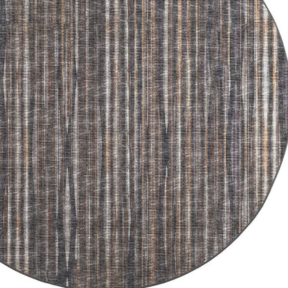 8' X 8' Brown Round Ombre Tufted Handmade Area Rug