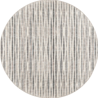 10' Ivory Round Ombre Tufted Handmade Area Rug