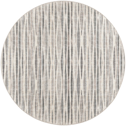 10' Ivory Round Ombre Tufted Handmade Area Rug