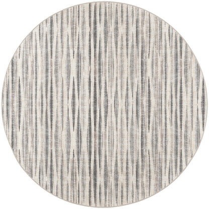 4' Ivory Round Ombre Tufted Handmade Area Rug - 94.0" (L) x 130.0" (W) x 0.3" (H)