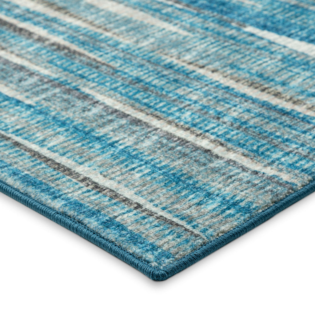 3' X 8' Blue Ombre Tufted Handmade Runner Rug