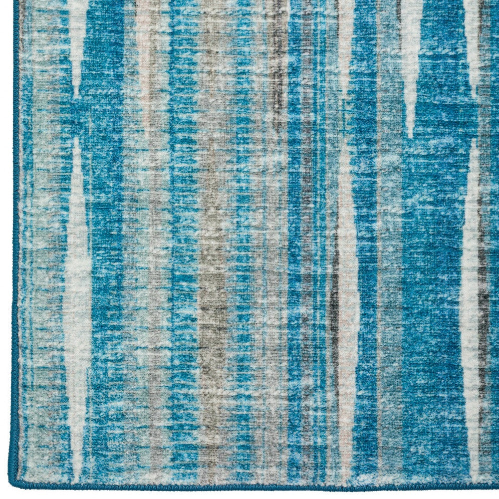 3' X 8' Blue Ombre Tufted Handmade Runner Rug