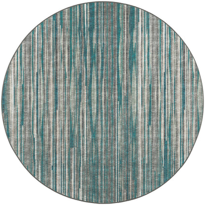 10' Blue Round Ombre Tufted Handmade Area Rug - 43" H x 120" W x 120" D