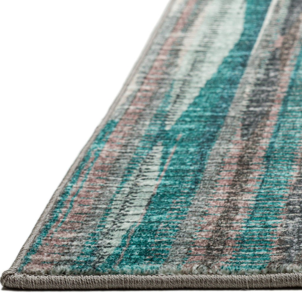 3' X 8' Blue Ombre Tufted Handmade Runner Rug