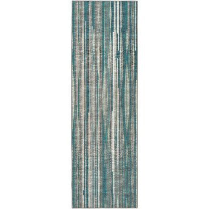 3' X 8' Blue Ombre Tufted Handmade Runner Rug