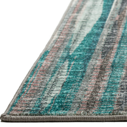 3' X 10' Blue Ombre Tufted Runner Rug